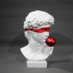 创意大卫雕塑石膏像酒柜摆件家居饰品艺术北欧客厅玄关样板间装饰