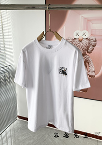 loewe/罗意威 24春夏新款男士t恤经典刺绣logo图案情侣纯棉短袖