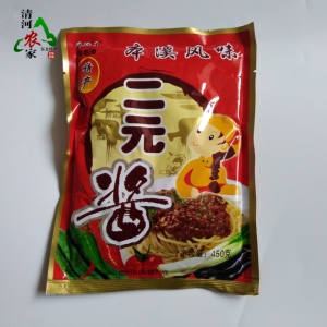 本溪大酱二元酱450g*5袋包邮东北黄豆酱2元豆瓣酱蘸菜酱农家大酱