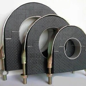 空调管支架pe木托胶托保温水管托管道橡胶木托管道减震托码固定器