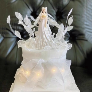 珠光美少女公主水冰月蛋糕摆件女孩生日礼物生日派对场景装饰摆台