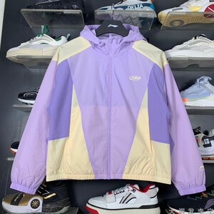 李宁女子运动风衣2022春季新款宽松防水速干休闲连帽外套afds028