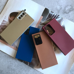 三星s21/s22方形简约手机壳s20 磨砂保护套note20u/10 硅胶软壳男