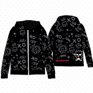 酷企鹅xo仔bad badtz-maru拉链加绒卫衣上衣外套连帽上衣长袖