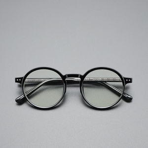 日系眼镜框可配近视防蓝光复古圆框眼镜个性男潮文艺范装饰护目镜