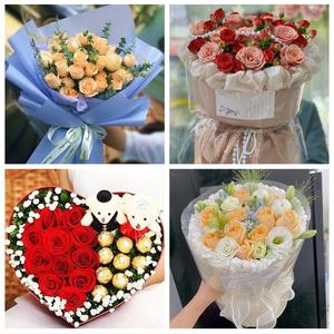 湖北荆州沙市荆州区公安监利县同城鲜花店配送38节玫瑰给女友老婆