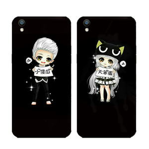 日韩文字小傻瓜大笨蛋oppor9s情侣款r11s手机壳r9plus男女软壳a59