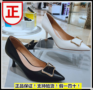 comely康莉专柜正品女鞋2020秋季新款真皮尖头细高跟单鞋kyq05316