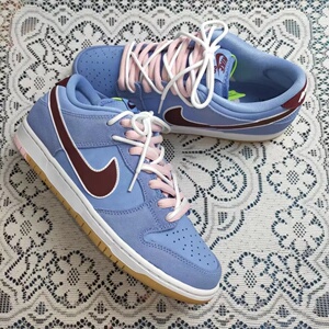 适配nikesb dunk lowprm费城人泡泡糖蓝色白粉椭圆圆形鞋带男女