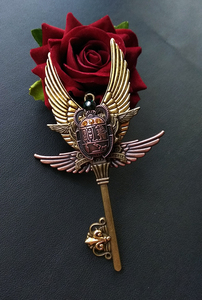 亡灵之城 木乃伊系列复古原创埃及翅膀圣甲虫钥匙项链吊坠男女