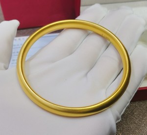 9足金实心黄金手镯50克手镯