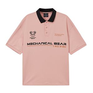 美特斯邦威短袖polo衫男2021新款夏季机械熊印花潮翻领t恤712170