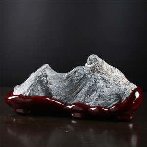 灵璧石精品原石山峰石小品石山型奇石案头摆件高山流水收藏品石头