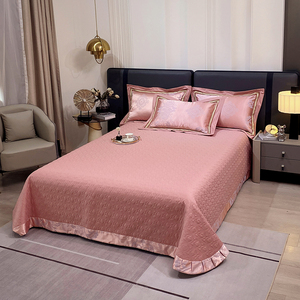 欧式浮雕纯棉绗缝夹棉床盖单件全棉加厚床罩双人床笠床盖三四件套
