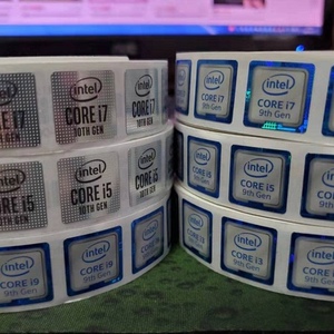 英特尔intel cpu9代10代标贴core酷睿i3i5i7i9标签笔记本电脑贴纸