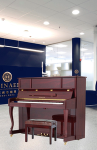 塞纳尔sainaer酒红色up-121r立式亮光钢琴