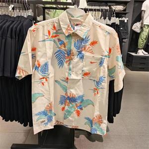 Nike/耐克专柜正品男款休闲夏威夷风沙滩短袖衬衫 FQ0348-110