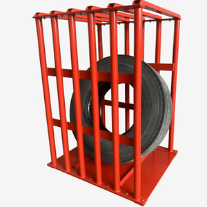 工程轮胎充气安全笼货卡车轮胎充气保护栏防爆装置防护框1200