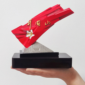 特产井冈山红旗雕塑迷你摆件红色旅游文创收藏商务礼品纪念品特惠