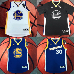 聚点 库里 勇士30号 主场白色客场蓝色黑色 新版sw au材质 球衣