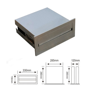木洁镜柜304 不锈钢隐藏纸巾盒抽屉式暗装嵌入式滑轨抽纸擦手纸盒