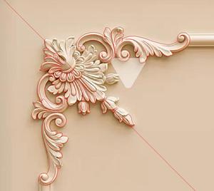 fs-01-精雕图法式欧式角花木门洋花三角贴花护墙板木饰面边角浮雕