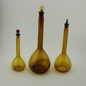 1/2/5/10/25/50/100/200/500/1000/2000ml容量瓶茶棕色玻璃容量瓶