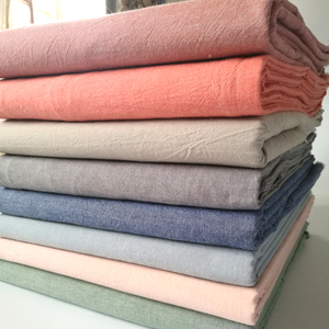色织水洗棉布料日式全棉纯色素色纯棉床笠床品布料面料