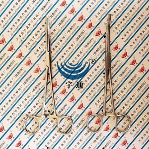 带勾止血钳克扣钳 库克钳 18cm20cm弯头骨科不锈钢带钩子全齿钳子