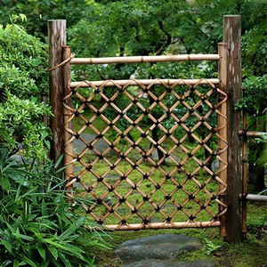 户外竹子菜园装修小院田园竹排日式庭院花园设计栅栏屏风竹篱笆门