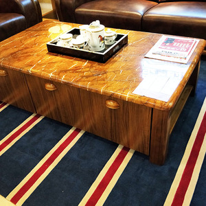 a家家具理石茶几 a家家居 金爵士乌金楠木d141功能茶几 大理石面