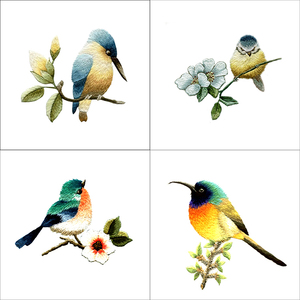 苏绣刺绣diy初学套件 花鸟图 手工装饰画 送刺绣针法教程
