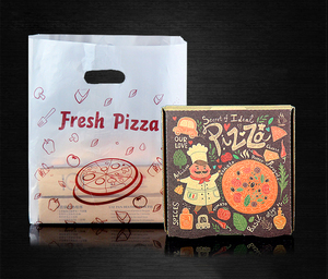 袋披萨盒4寸6寸8寸10寸外卖袋塑料透明手提袋西点包装袋知性生活家