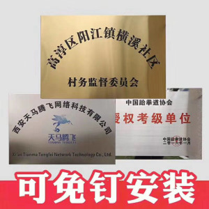 不锈钢框架铜牌工厂钛金镜面奖牌定制设计艺术花边金属标牌门头牌