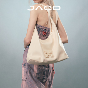 JACD【雪花包】原创托特包女大容量2024新款通勤包白色包包单肩包