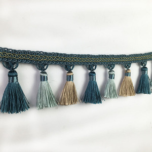 【彩色吊穗】欧式窗帘花边帘头装饰流苏底边吊坠布艺罩边配件辅料