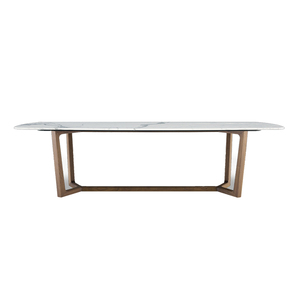 意大利原装进口高端品牌正品POLIFORM高级意式大理石面餐桌长方形
