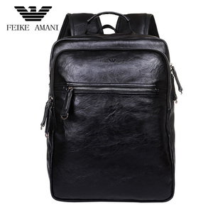 菲克 阿玛尼男士真皮双肩包休闲商务大容量电脑包时尚旅行男背包