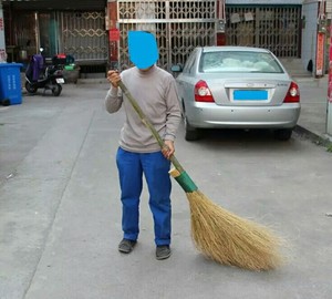 室外大号毛竹扫把金丝草扫把铁笤帚环卫院子公司工厂水泥路用扫把