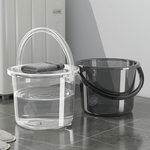 水桶家用蓄水用塑料桶小圆桶大号带盖手提桶宿舍大容量透明洗衣桶