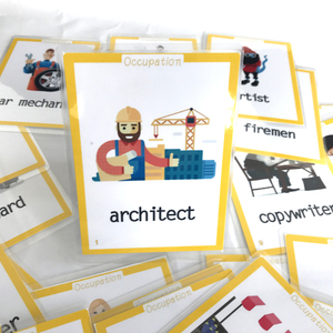 英语卡片闪卡flashcards 职业幼儿园儿童单词卡早教启蒙英文教具