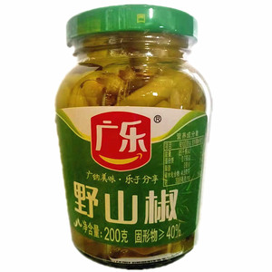 包邮广乐食品野山椒,200g小米辣四川特产泡菜辣椒泡椒凤爪腌制菜