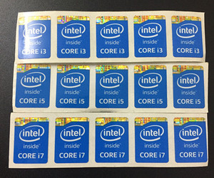 intel 酷睿 四代i3 i5 i7标志 笔记本电脑贴纸 标签 logo