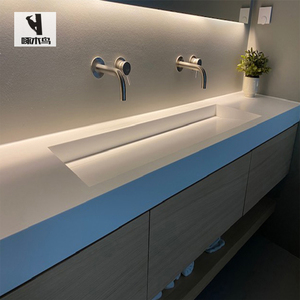 双龙头大单盆隐形下水1米3 4 5 6 7 8洗手洗脸盆柜洗漱台浴室柜