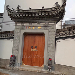 实木大门双开木门别墅大门苏氏园林仿古四合院古建大门中式庭院门