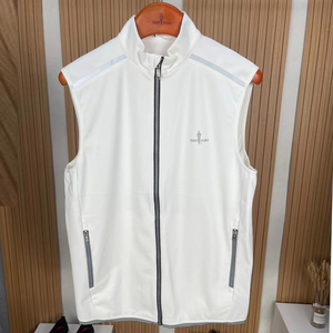 比音勒芬男装马甲秋装新款印标棒球领坎肩休闲背心专柜正品特价