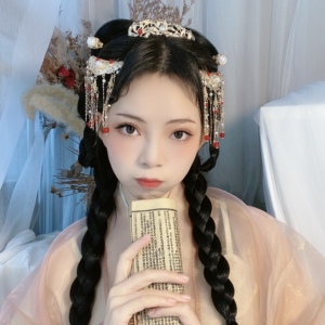 原创手作手工汉服珍珠发冠发饰女长流苏古风步摇明制头饰女复古
