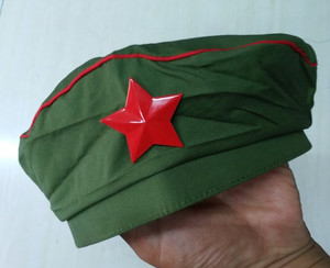 库存老货65式女兵帽老式女解放帽文艺演出帽无沿军帽红卫兵女军帽