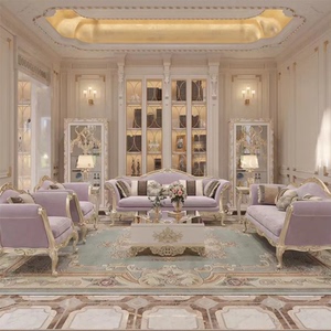 法式宫廷沙发布艺沙发实木雕花客厅新古典欧式高档别墅奢华家具