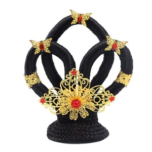 实物图古装头饰嫦娥仙女飞天假发套装发髻儿童盘发演出假发 全新